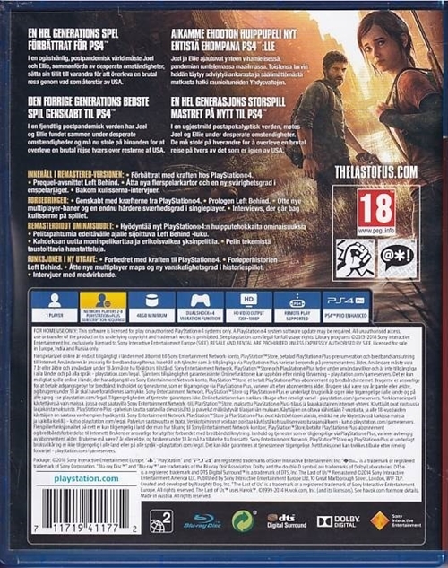 The Last of Us Remastered - Playstation Hits - PS4  (A Grade) (Genbrug)